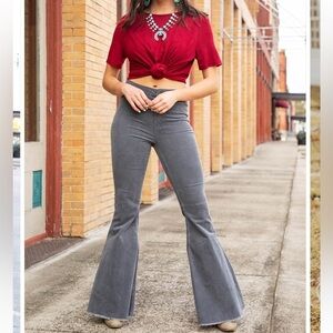 Lucky And Blessed Women's Grey Carson
Corduroy Flare